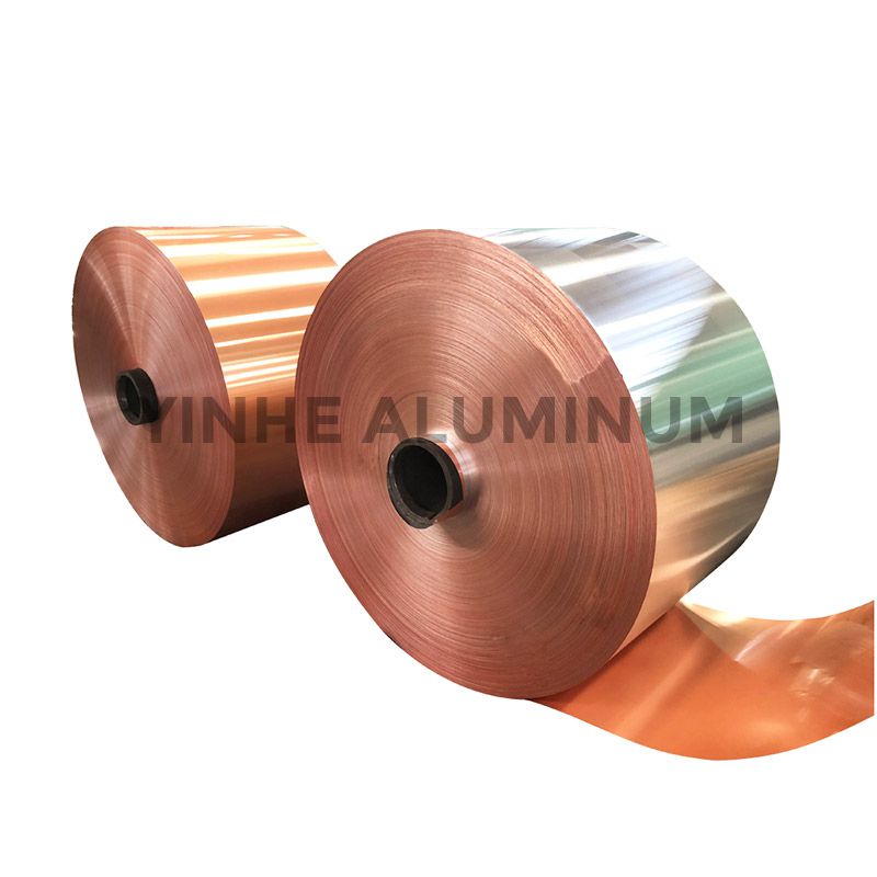Two Sides of Rosy Gold Aluminum Coil