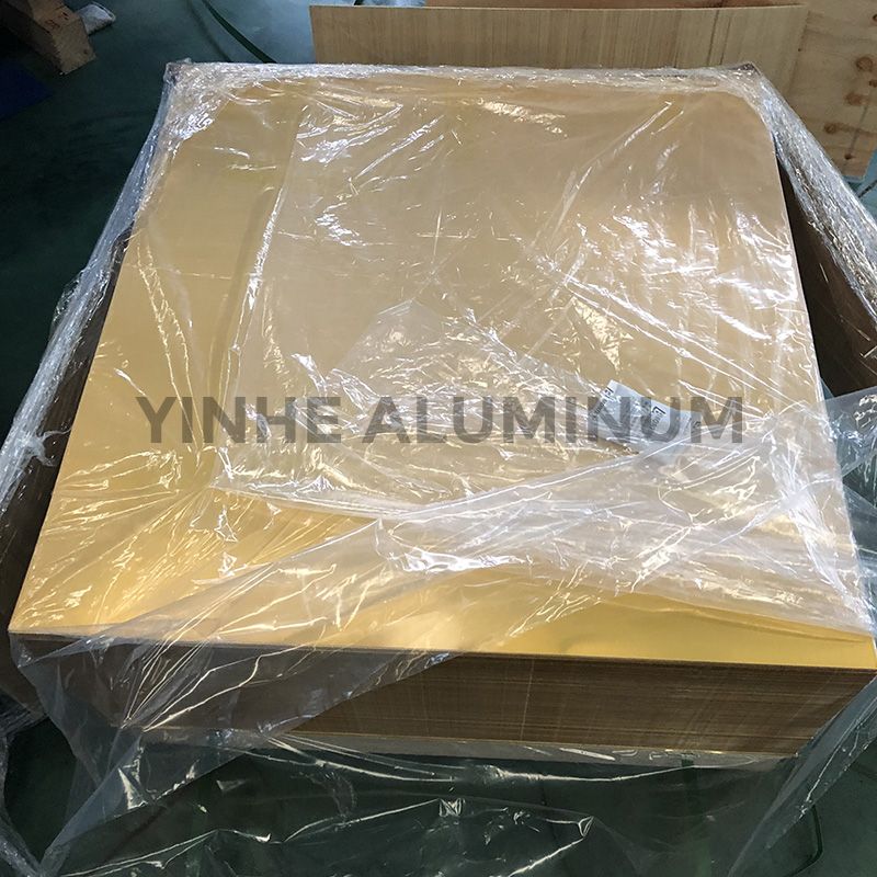 Alloy 8011 Golden Lacquered Aluminium sheet for PP caps